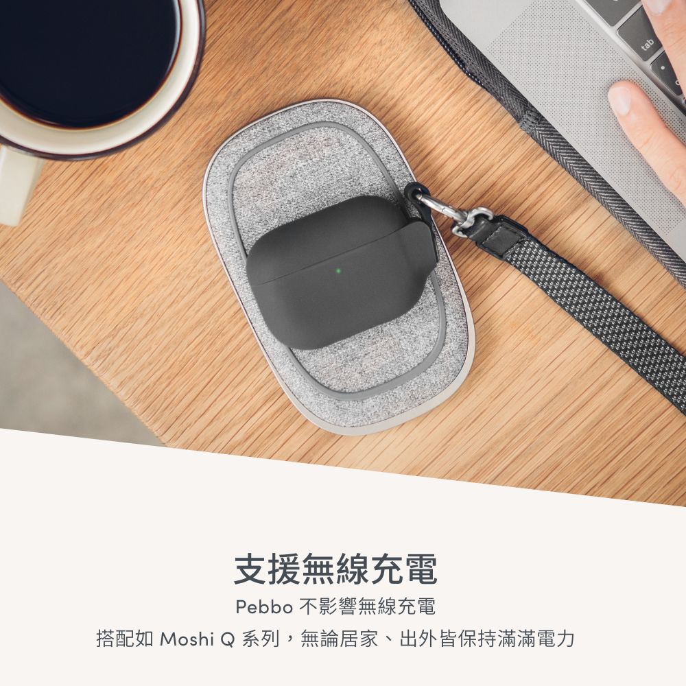 Moshi Pebbo for AirPods 3 保護套 藍牙耳機充電盒 (附可拆式腕帶), , large