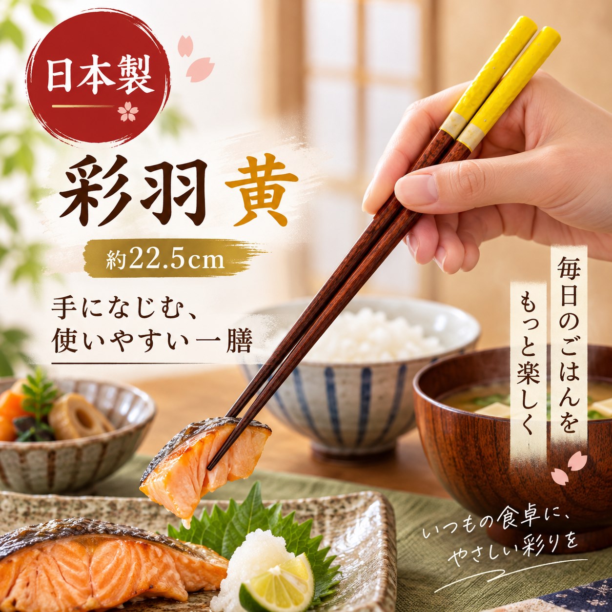 【HIYASU日安工坊】日本工藝箸-彩羽 黃, , large
