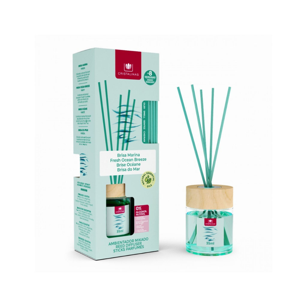 CRISTALINAS REED DIFFUSER 8 WEEKS 35ML _OCEAN BREEZE, , large