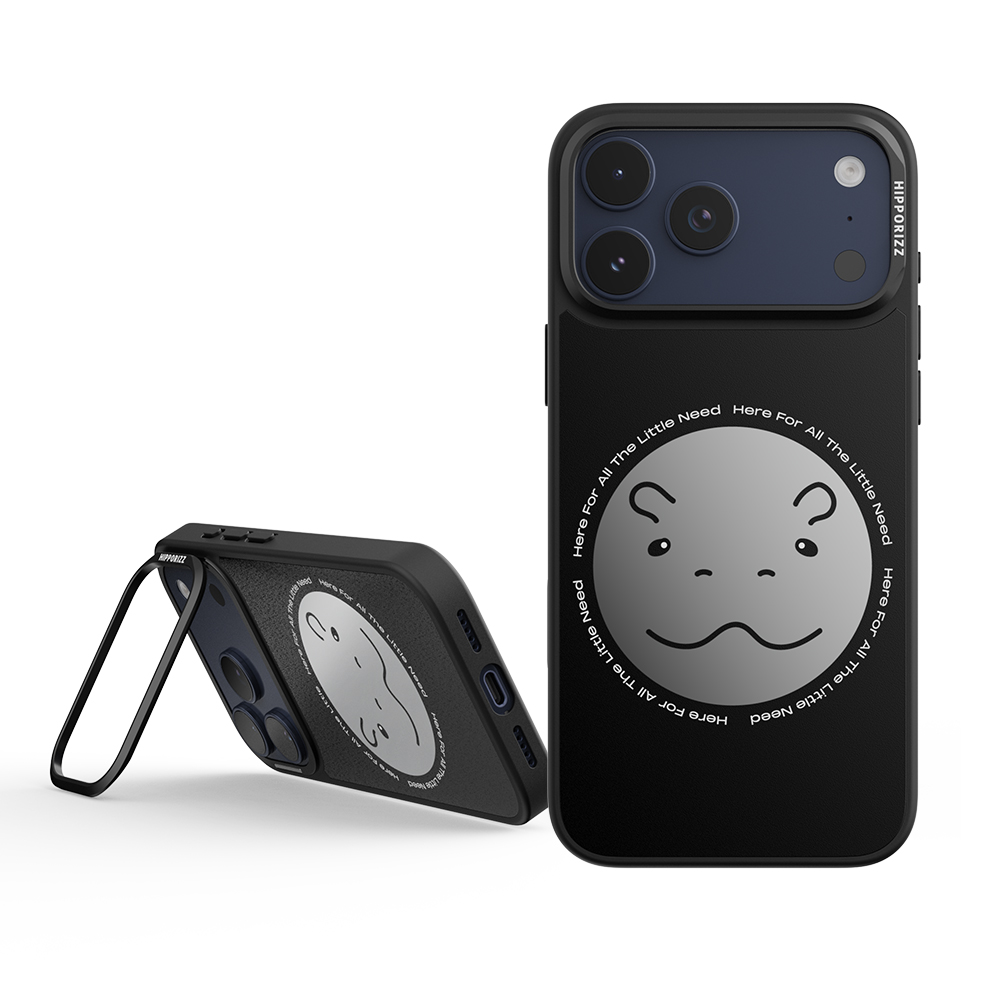【HIPPORIZZ】iPhone 17 Pro Mirra鏡⾯磁吸⽀架殼 圓滾滾, , large