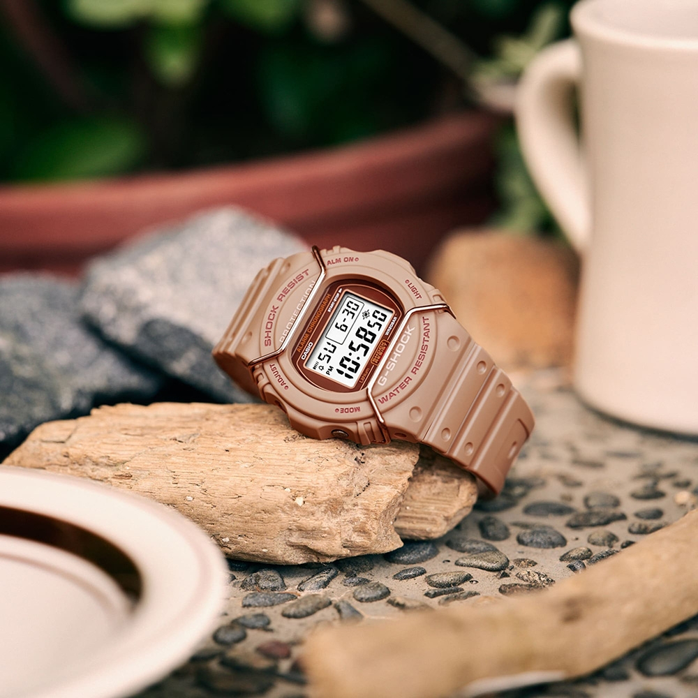 CASIO 卡西歐 G-SHOCK 大地色系啞光金屬電子錶 DW-5700PT-5, , large