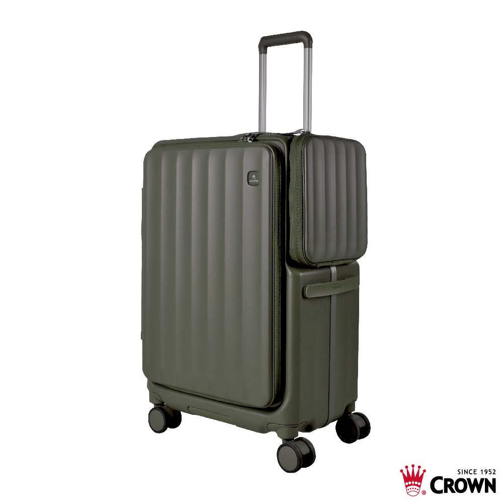 【CROWN】WAVE 26吋前開式側袋磁吸剎車箱-森林抹茶, , large