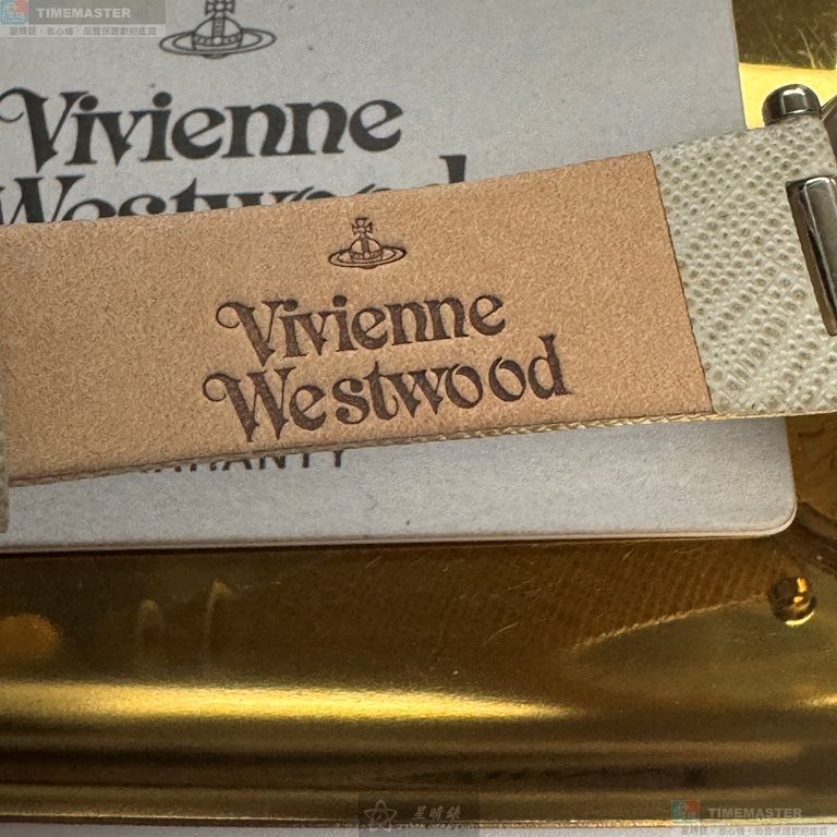 [星晴錶業]Vivienne Westwood手錶,32mm,VW30326金色錶面金色錶殼米黃色真皮皮革錶帶款, , large