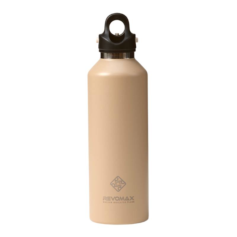 REVOMAX不鏽鋼秒開保溫瓶950ml, 奶茶棕, large