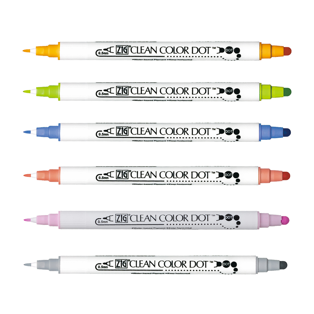 【Kuretake 吳竹】ZIG Clean Color Dot 點點筆 一般色 12色 單色 /支 TC-6100(日本品牌)  -  多款可選, , large