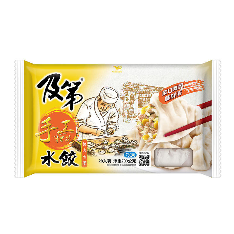 及第豬肉玉米手工捏花水餃, , large
