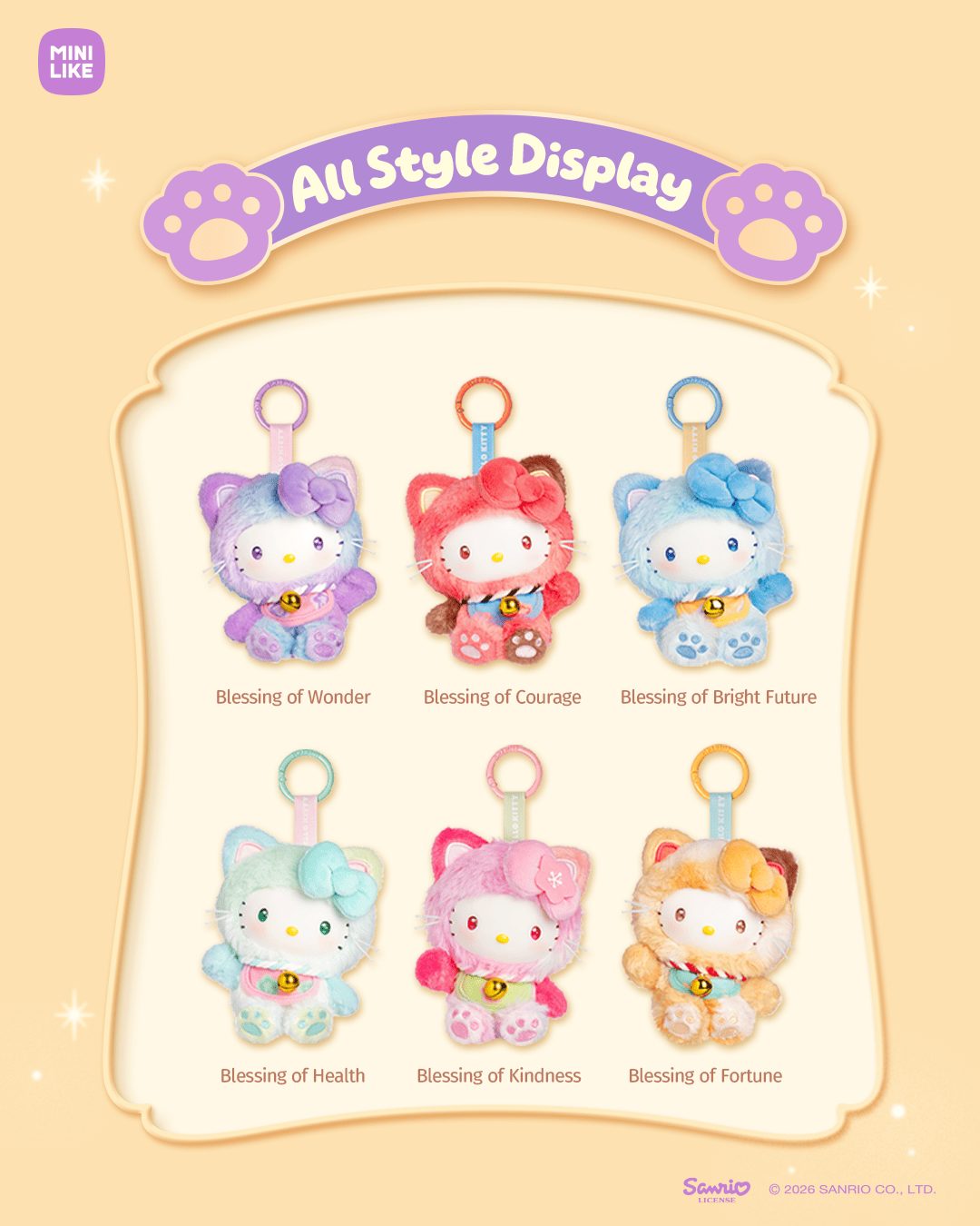 【際洋文化】Hello Kitty Style喵喵賜福系列搪膠毛絨捏捏樂, , large