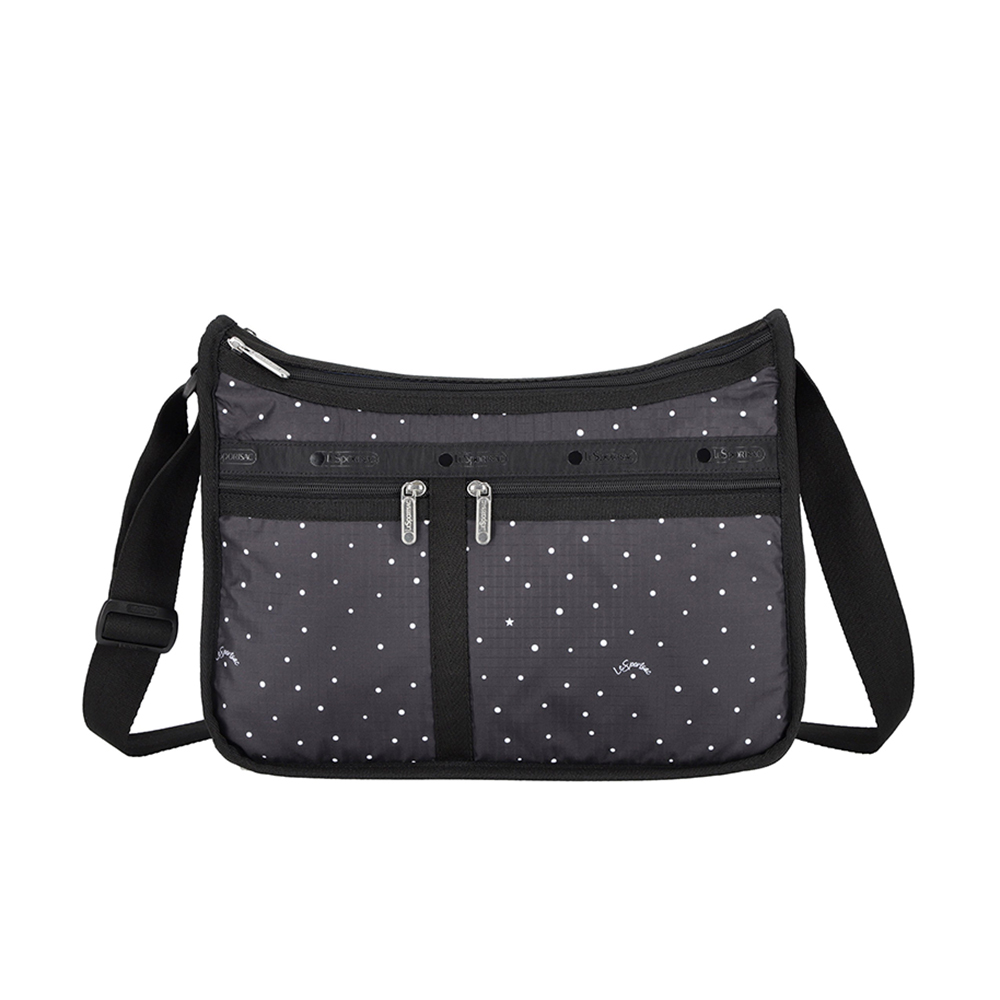 Lesportsac Deluxe Everyday Bag 經典奢華斜背包 側背包 通勤旅行包 女包(俏皮圓點), , large