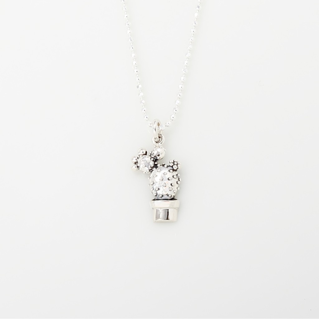 【Angel & Me】Cute Cactus s925 sterling silver necklace Birthday gift, , large