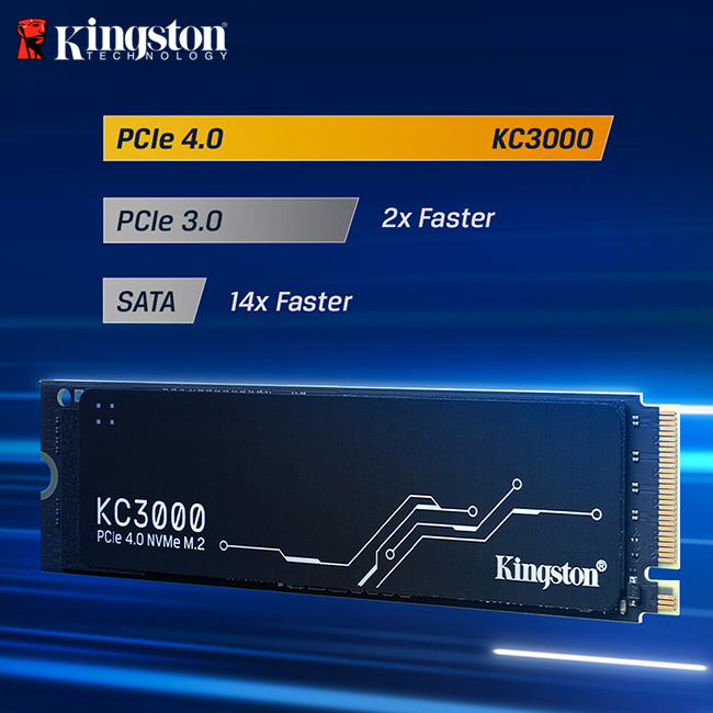 【Kingston】金士頓 512GB KC3000 PCIe 4.0 NVMe M.2 2280 SSD 固態硬碟 代理商公司貨, , large