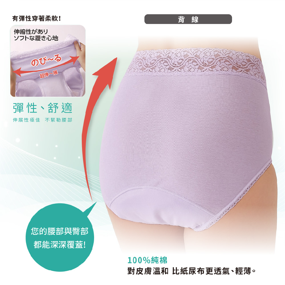 日本製【CERVIN】女用速吸安心月經防漏內褲, , large