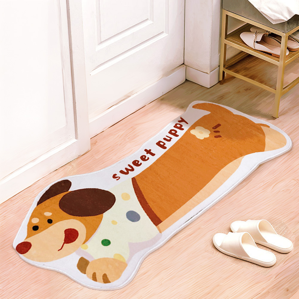 【上手家居】仿羊絨床邊地毯40x120cm lucky(防滑地墊/長地毯/床邊毯/床邊地墊/長地墊/仿羊絨地毯/室內地墊), , large