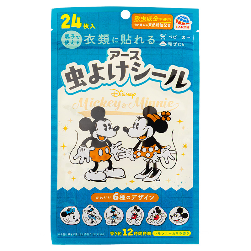 日本EARTH米奇米妮天然防蚊貼片, , large