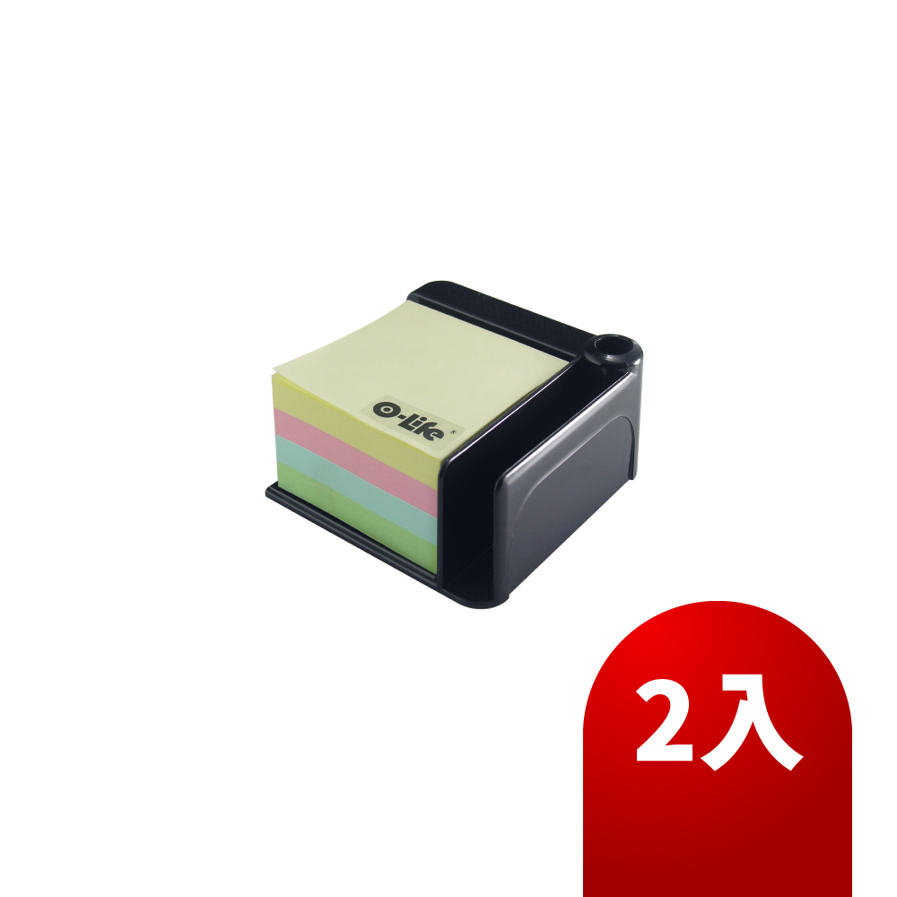 【O-Life】400-sheet colorful notepad - black, , large