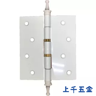 後鈕 門窗五金 Art 4"* 3-1/2"*2mm 烤米白色 鉸鏈 王冠頭 後鈕 活頁【單片販售】, , large