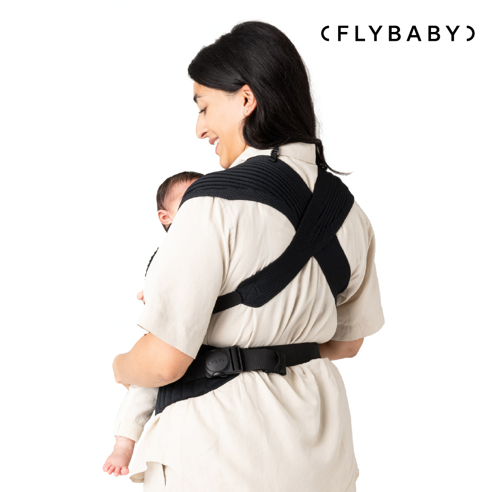 Flybaby 輕便透氣嬰兒揹巾_氣質黑, , large