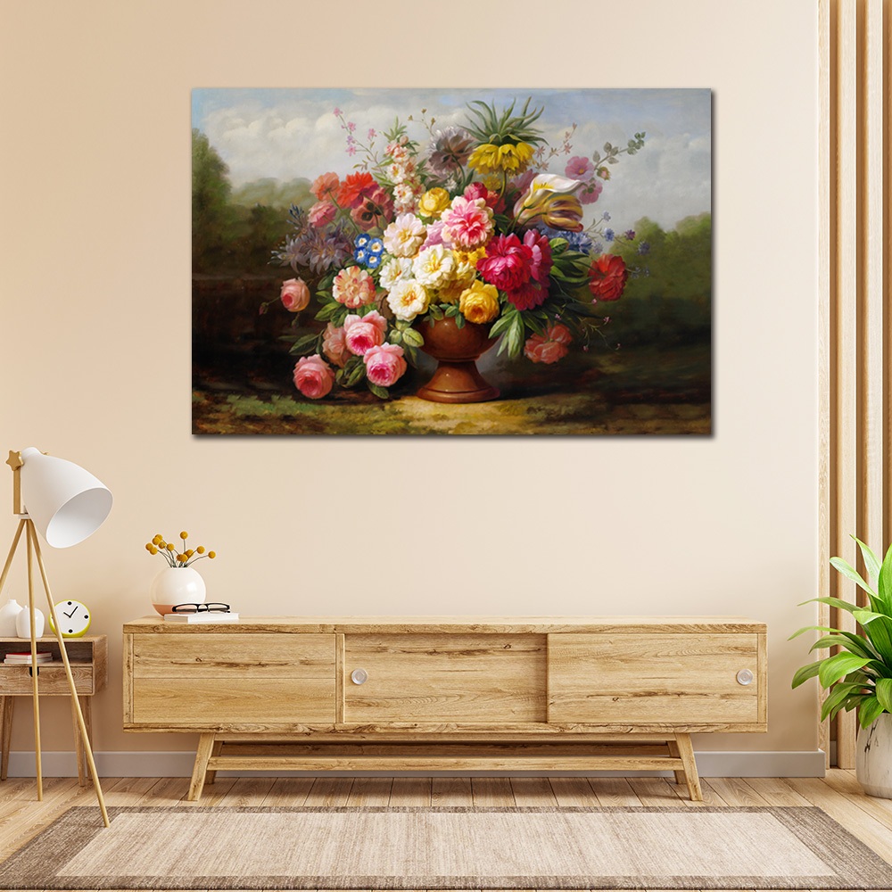 【御畫房】古典花之一 國家一級畫師手繪油畫60&times;90cm(VF-77), , large