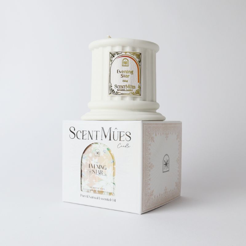 【ScentM&ucirc;es森繆斯】月與星辰 Mucha晚星 精油香氛大豆蠟燭150g (層次東方調), , large