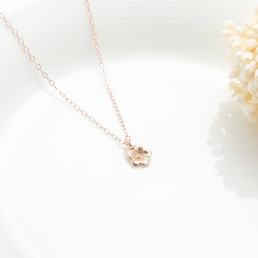 【Angel & Me】梅花 s925 純銀 厚鍍 18k 玫瑰金項鍊 情人節 禮物, , large