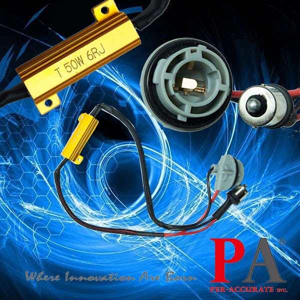【PA LED】1156 單芯 平角 斜角 對接式 LED 解碼器 解碼電阻 黃金電阻 防快閃 消除 故障燈 故障碼, , large