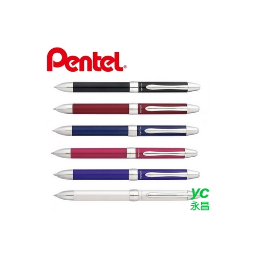 【 Pentel 飛龍 】 美酷孃-旋轉三用原子筆(黑、紅0.7mm+自動鉛筆0.5mm) /支 XBXW1375  -  多款可選, , large