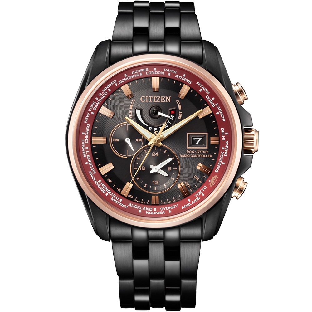 CITIZEN 星辰 限量 台灣25周年限定 光動能電波計時手錶 AT9124-88E, , large