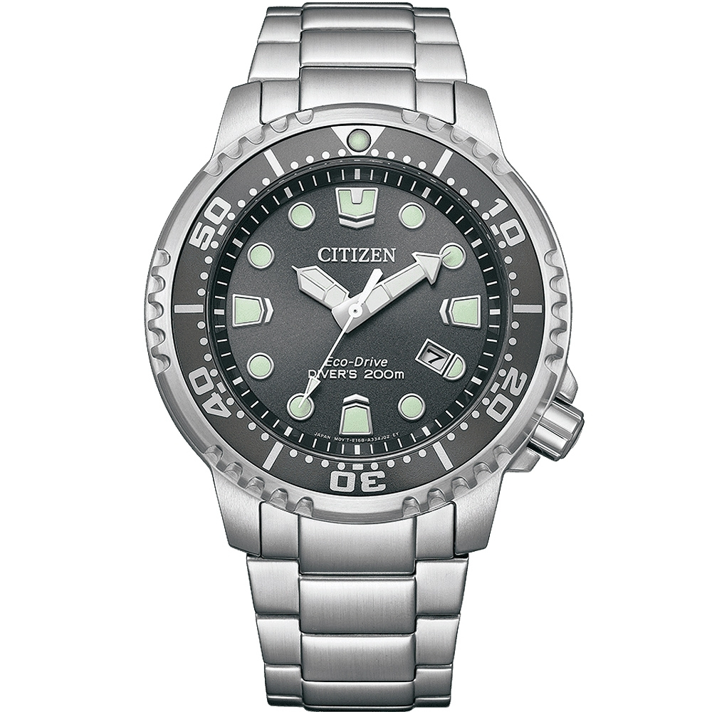 CITIZEN 星辰 PROMASTER 珍珠灰 光動能200米潛水錶 BN0167-50H, , large