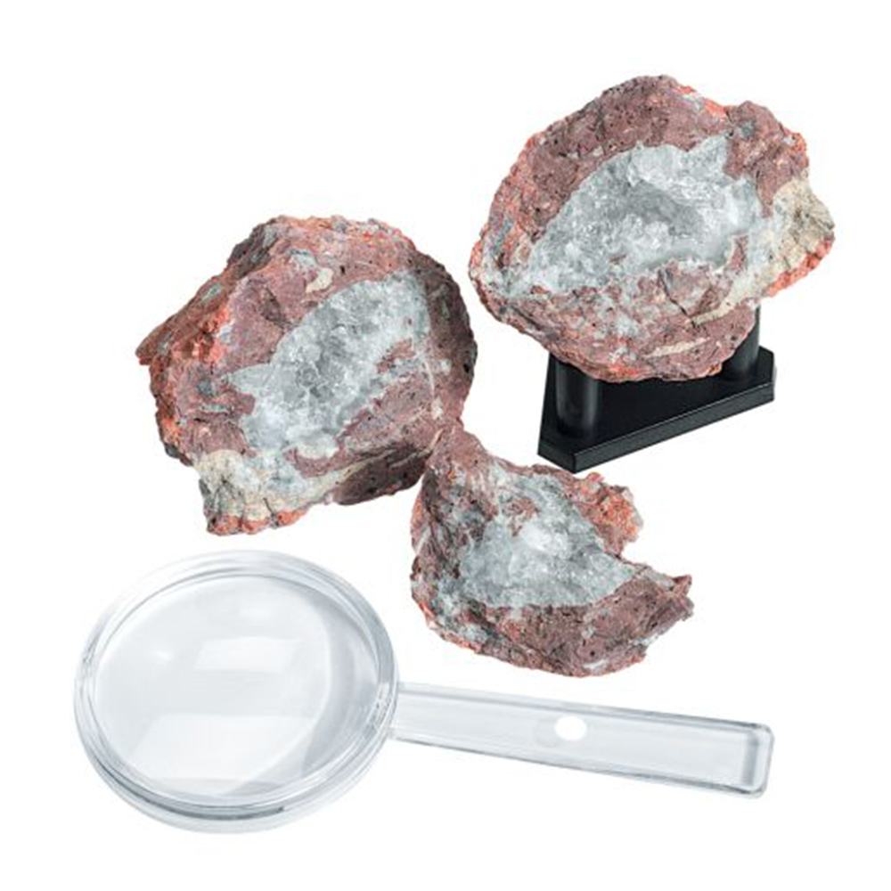 NATIONAL GEOGRAPHIC 國家地理 發現水晶寶藏(敲開原石發現水晶)-5入原石, , large