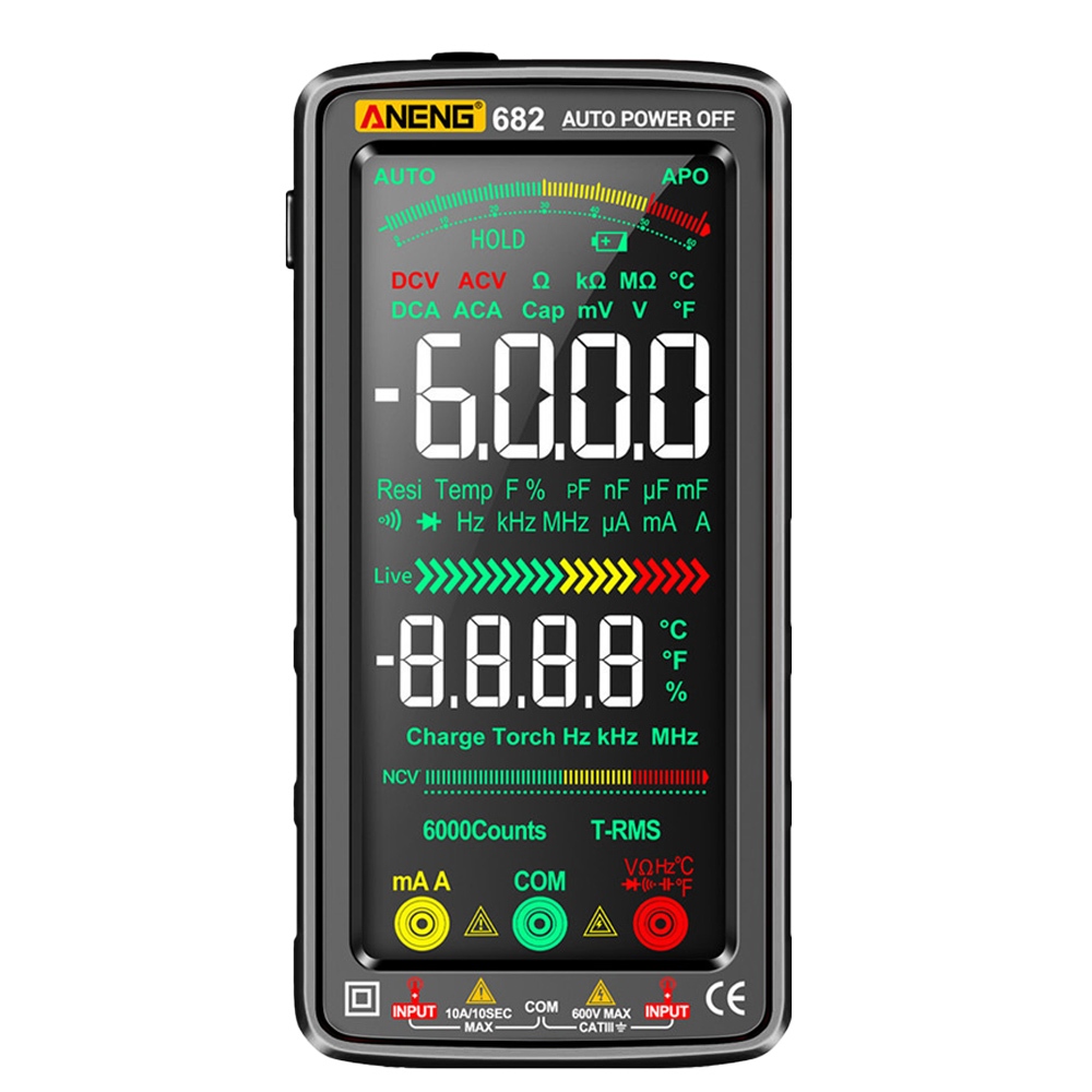 Auto-Ranging Digital Multimeter - Black (Includes Red Protective Case), , large