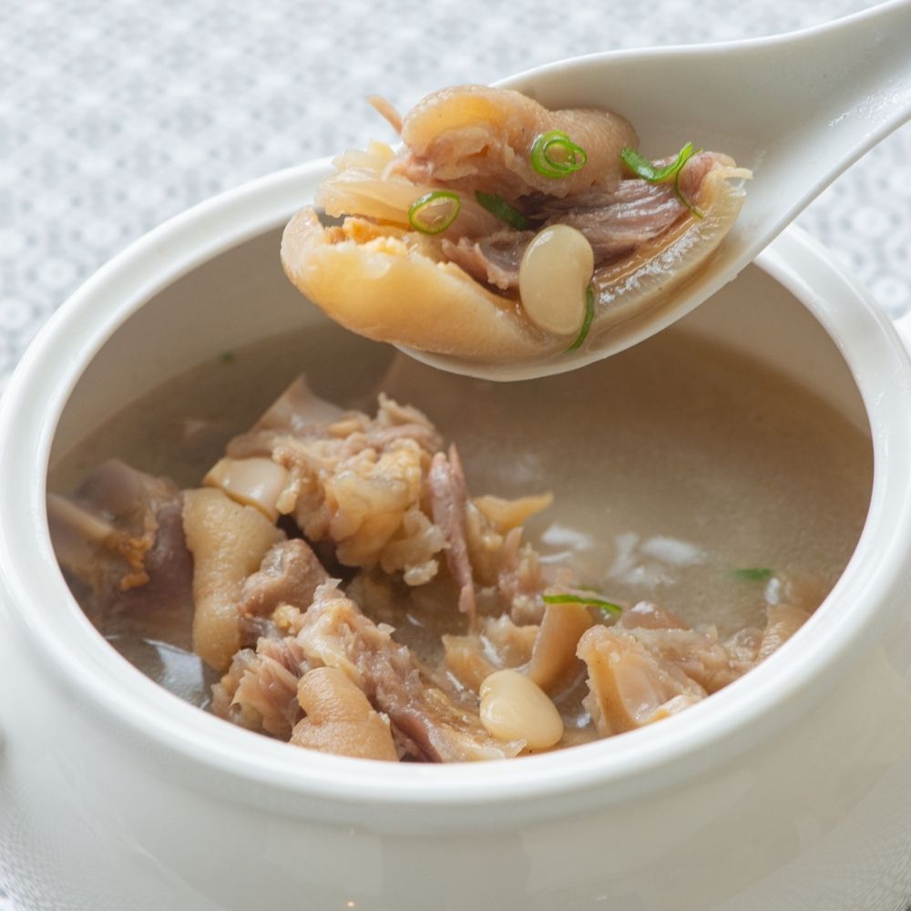 【複製】【全國麗園】老媽蹄花800g 一蹄二吃 豬蹄花 濃郁奶白湯 開胃酸辣醬 熟食 即食料理 冷凍調理包 料理包 使用國產豬, , large
