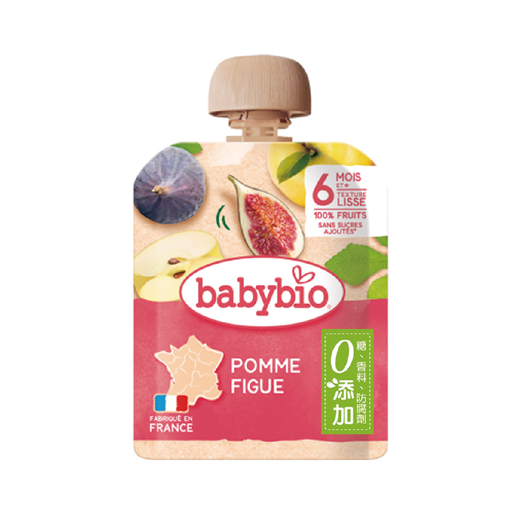 【綠動會】Babybio 生機蘋果無花果纖果泥90g, , large