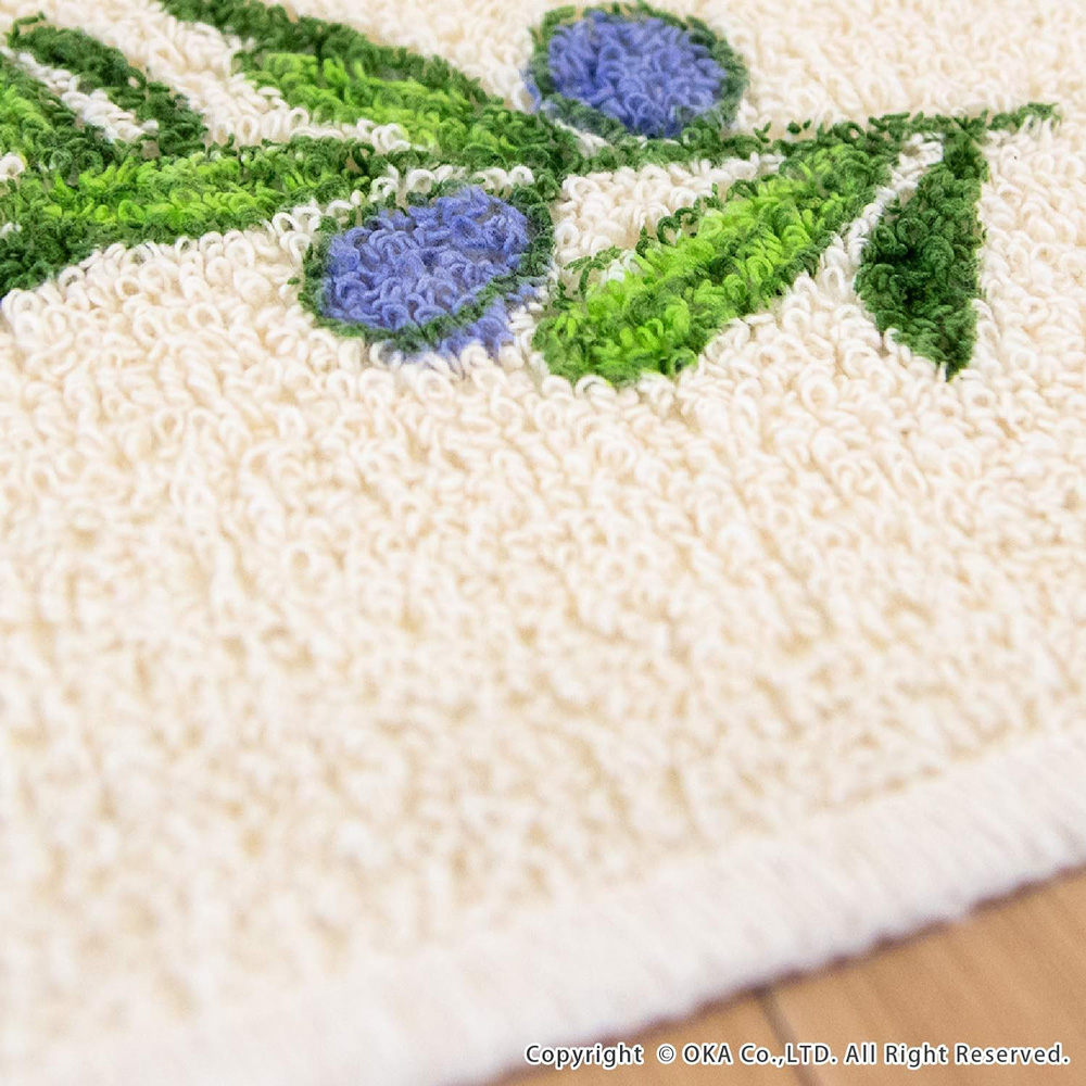 [Japan Oka] Made in Japan Recycled Printed Kitchen Mat 45&times;120cm (Green Field Path Style / Machine Washable / 4mm Thick), , large
