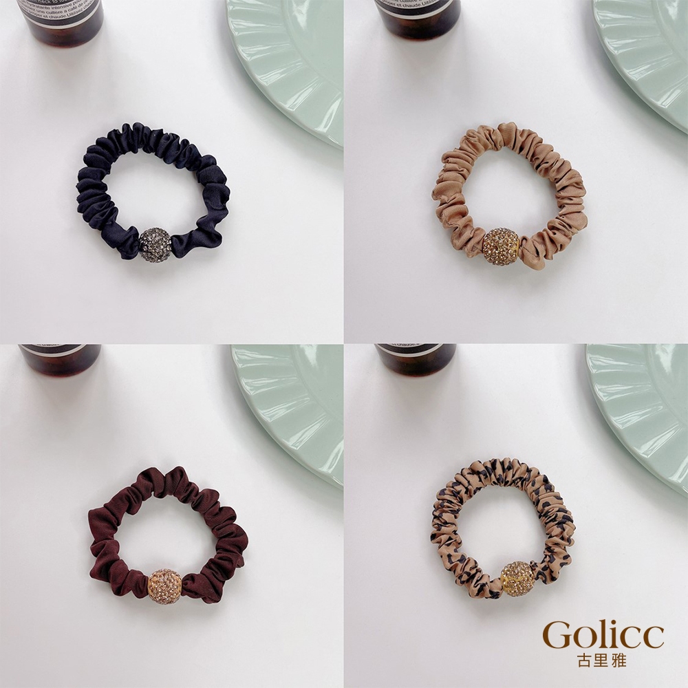 【Gulicc】古莉可 髮圈 高彈力 水鑽髮圈 4入裝, , large