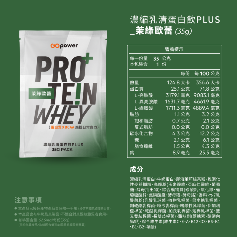 濃縮乳清蛋白PLUS 盒裝30入 (口味任選)｜果果能量, , large