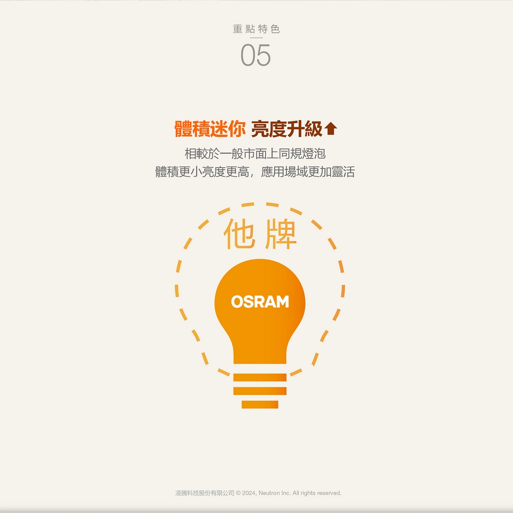 [凌騰科技] OSRAM 歐司朗 20W  LED 節標燈泡 E27, , large