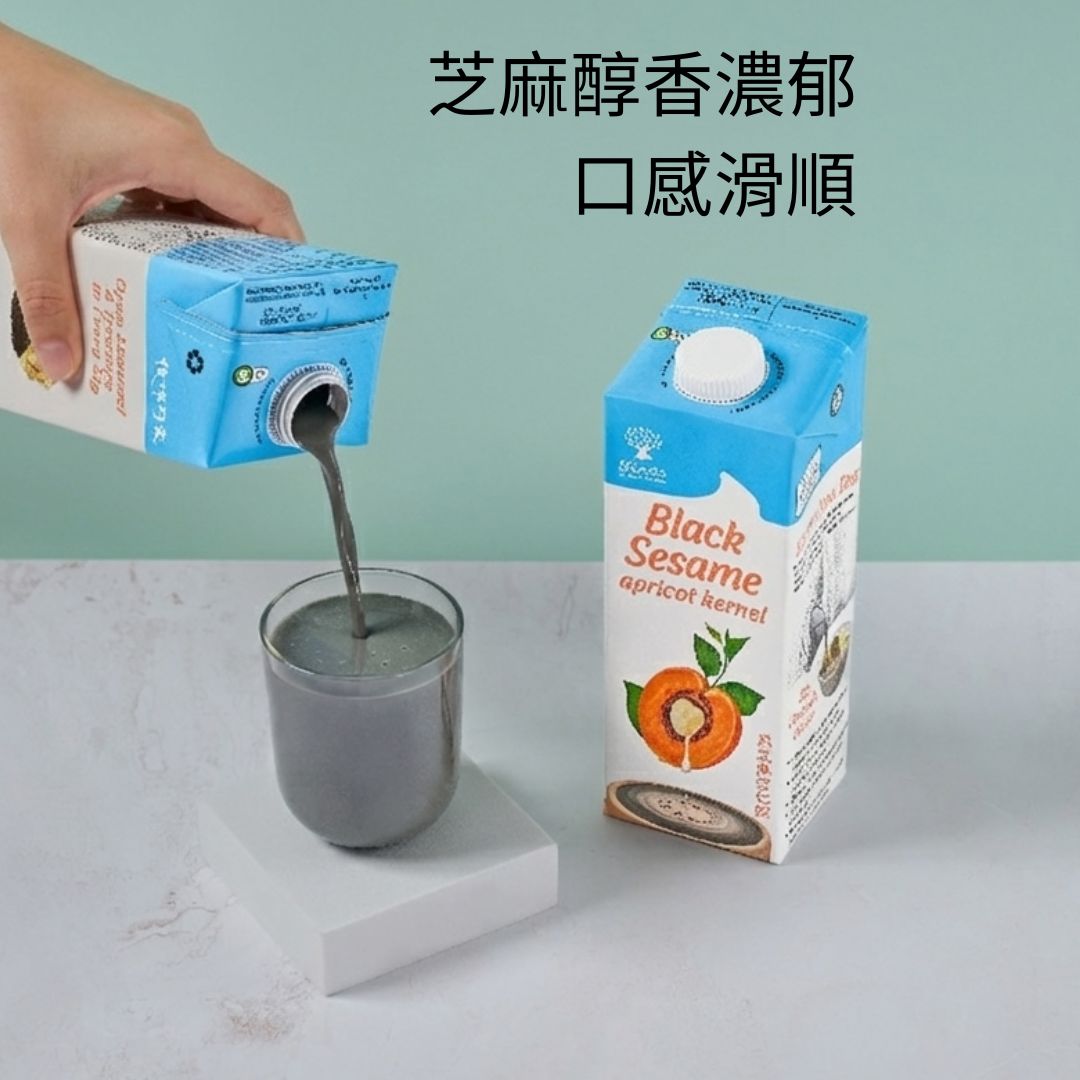 【優源好食】黑芝麻杏仁奶家庭號1L 即開即飲 優質植物奶 低碳水高蛋白 低糖, , large
