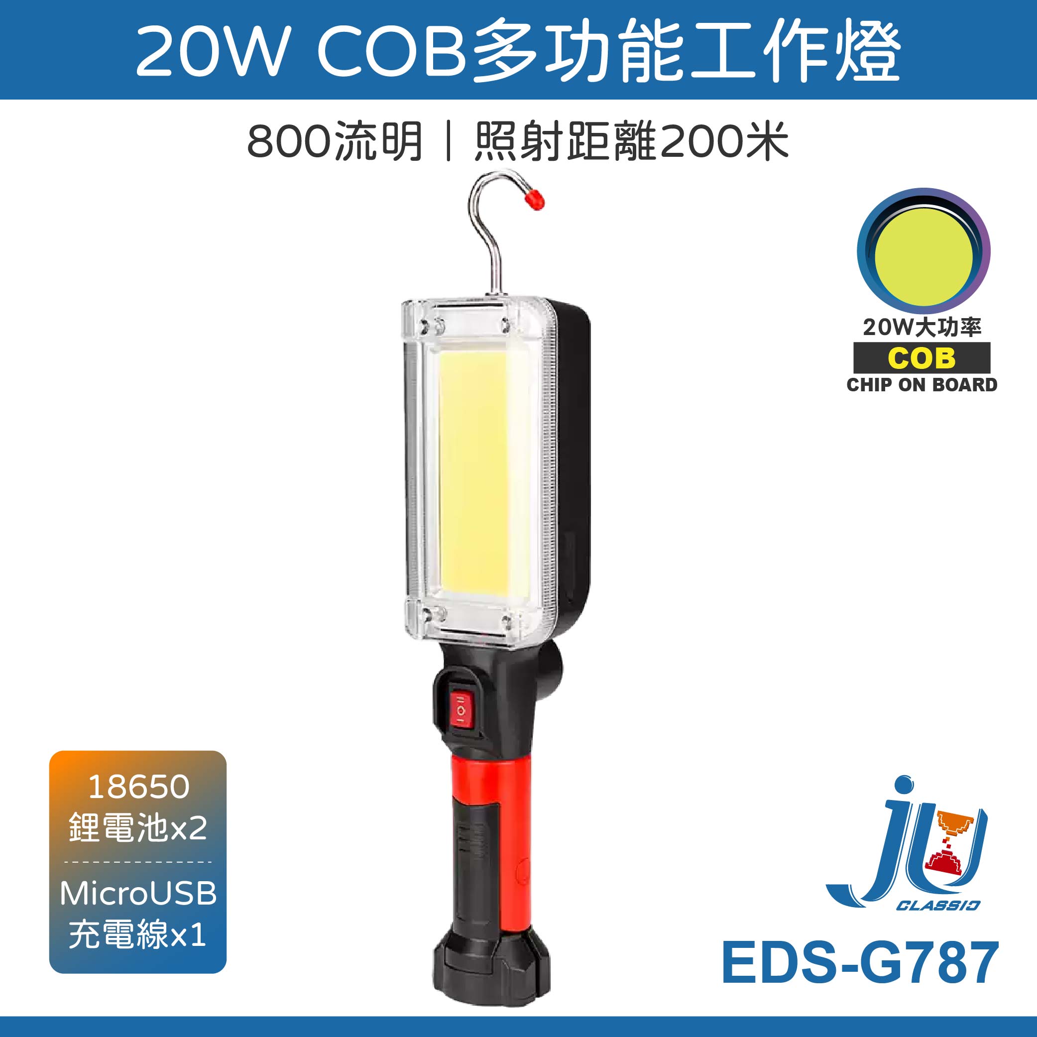 鉅玉經典｜20W High-intensity work light  EDS-G787, , large