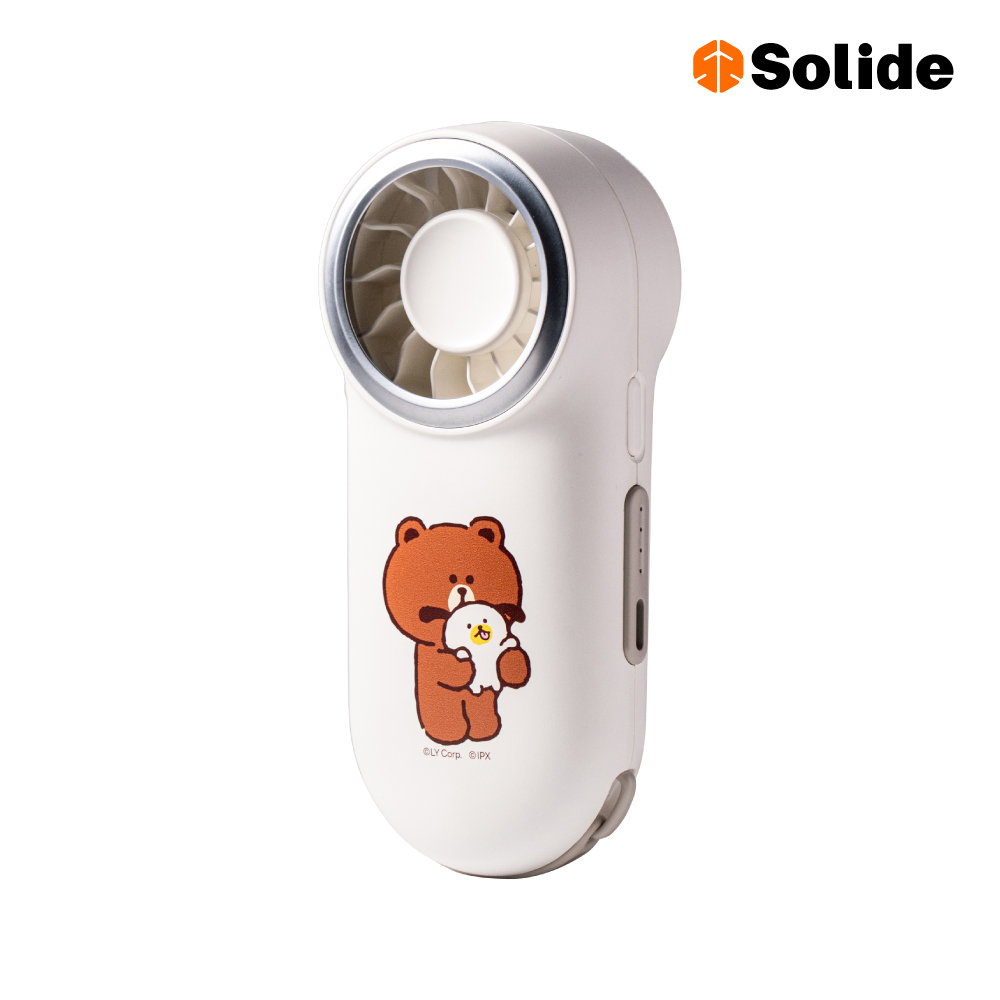 [亞瑟3C] solide 索力得 LINE FRIENDS 正版授權迷你風扇, , large