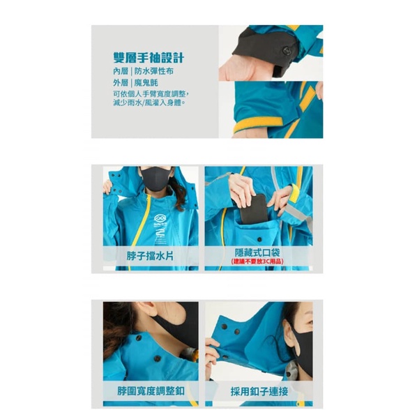 【周周生活】晴雨選品館｜奧德蒙 走走雨水走 成人一件式斜開背包機車雨衣, , large