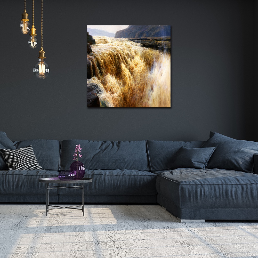 【御畫房】黃河頌 國家一級畫師手繪油畫80&times;80cm(VF-70), , large