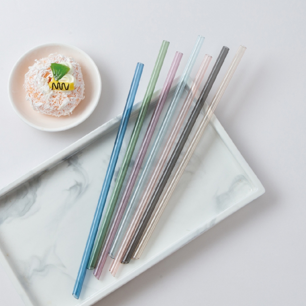 【Oolab 良杯製所】 Ecozen 透明斜口粗/細吸管 26cm, , large