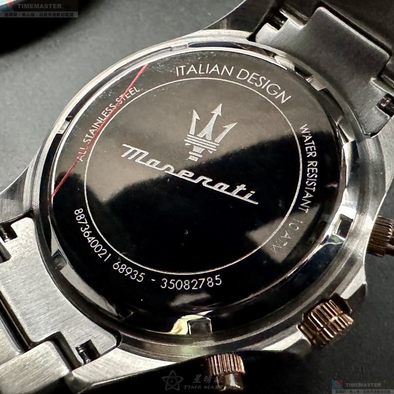 [星晴錶業]MASERATI手錶,44mm,R8873640021古銅色錶面古銅色錶殼金銀相間精鋼錶帶款, , large