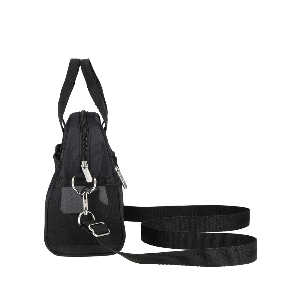 Lesportsac Sheer Round Small Satchel 微透網布小型手提包 半月包 側背包 送禮 禮物 女包(黑色)L261-1818N-LD55, , large