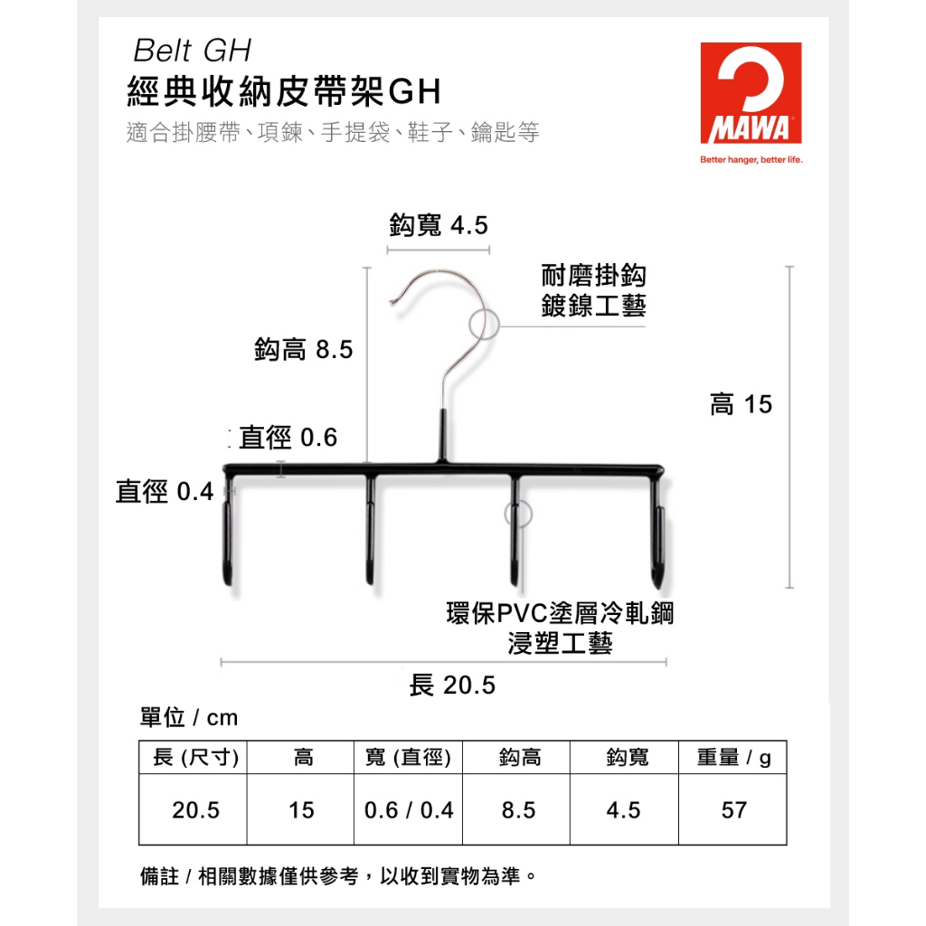 [German MAWA] German original imported fashion classic accessories rack 20.5cm (white/1 piece) , , large