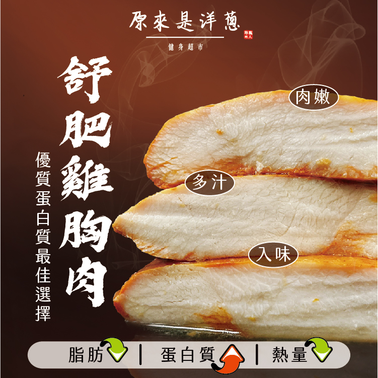 [原來是洋蔥] 暢銷肉肉組_舒肥雞胸肉180gx30包+再送100gx1包(宜蘭三星蔥), , large