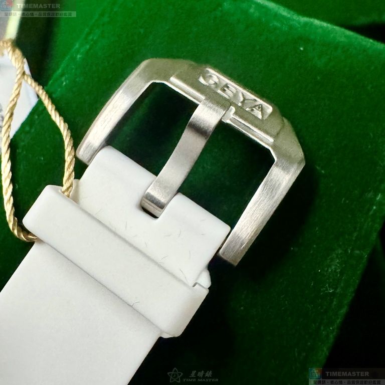 [星晴錶業]GEYA手錶,36mm, 44mm,G76221LWW白色錶面銀錶殼白矽膠錶帶款, , large