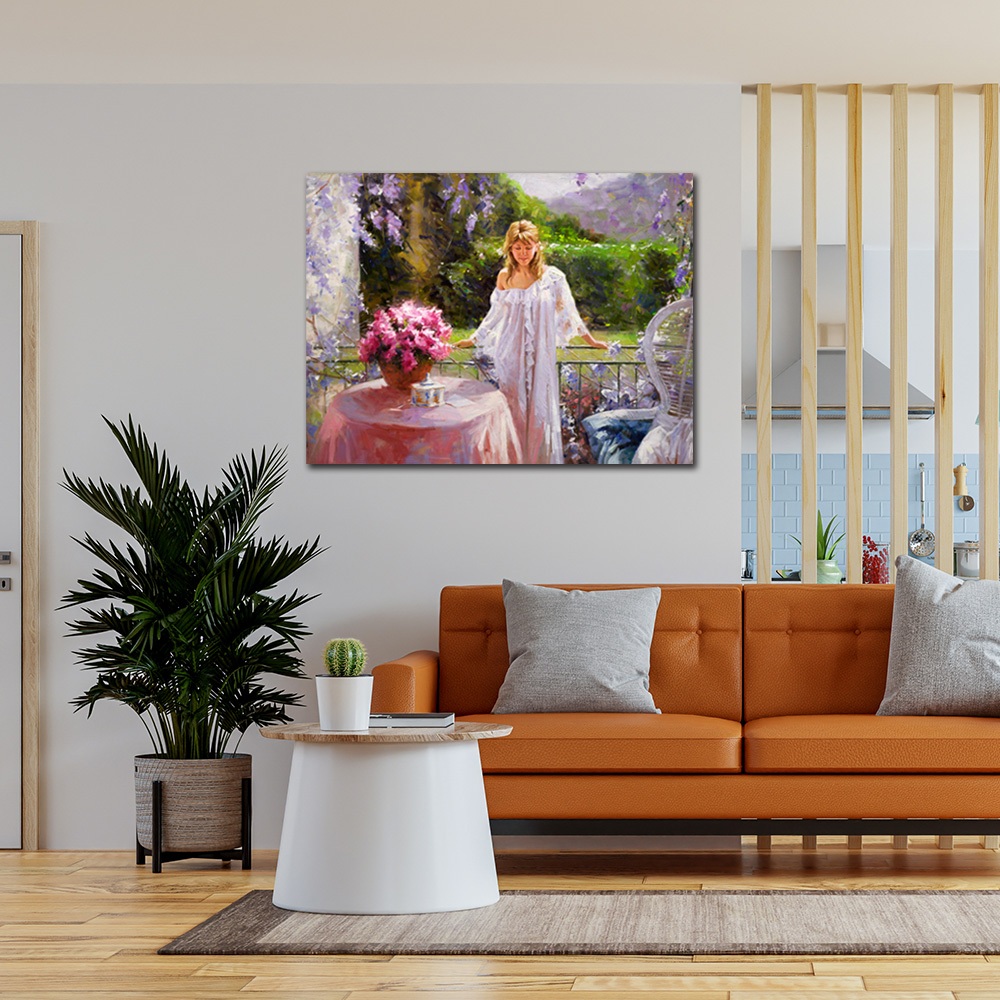 【御畫房】陽光花園 國家一級畫師手繪油畫60&times;80cm(VF-159), , large
