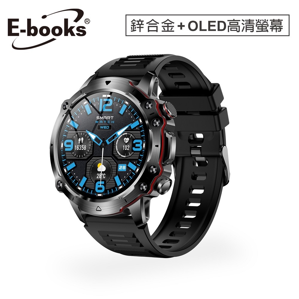 【全新品清倉特價】[ E-books ] V22 鋅合金Amoled高清全觸控多功能智慧手錶, , large