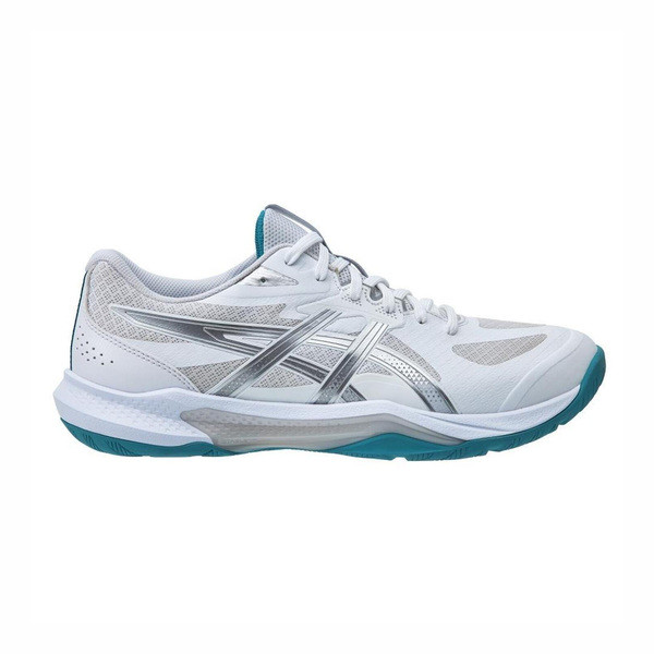 Asics Gel-tactic 13 2E 男女 排球鞋 寬楦 穩定 包覆 白 銀藍 [1073A084-100], , large