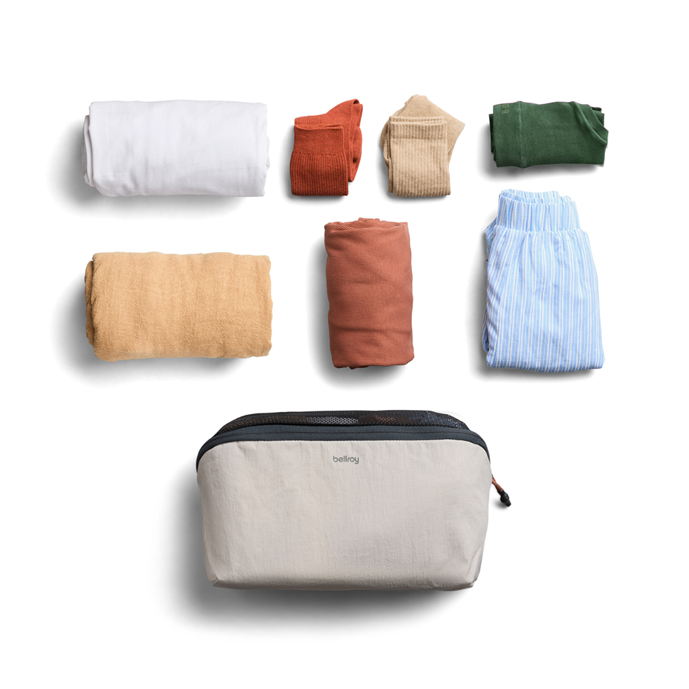 Bellroy Lite Packing Cube 4L 旅行收納袋 衣物收納 化妝包 小物收納包 盥洗包 禮物 送禮 推薦(灰白色), , large
